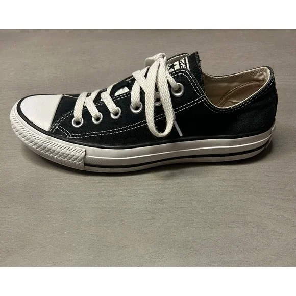 Converse All Star Low Top Sneakers Black Canvas‎ Women's Size 7 Casual Shoes - Picture 10 of 14